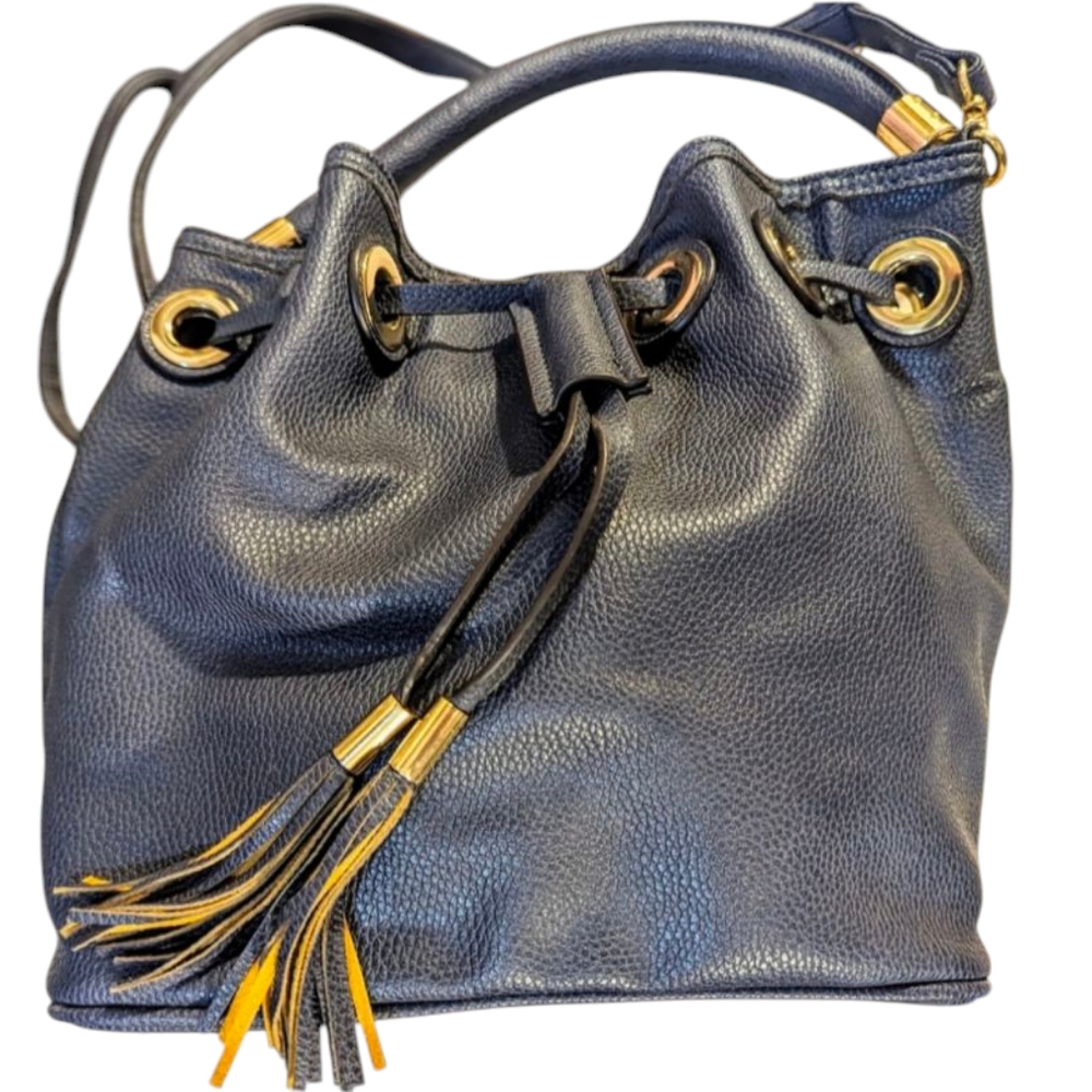 Just Fab Blue Bucket Purse